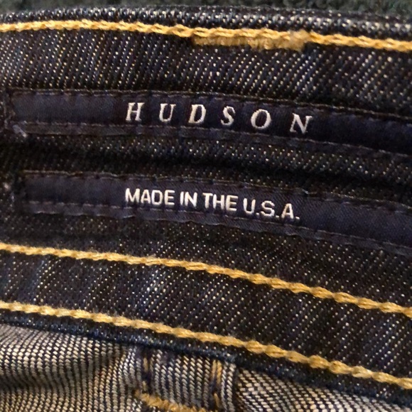 🇬🇧Hudson Button back pocket wide boot leg belt loops comfy jeans - Picture 5 of 12